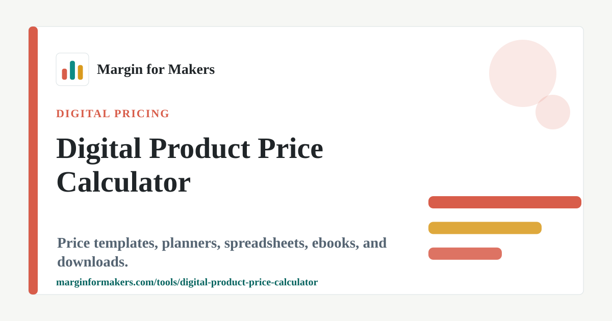 Open Graph preview for the digital product price calculator