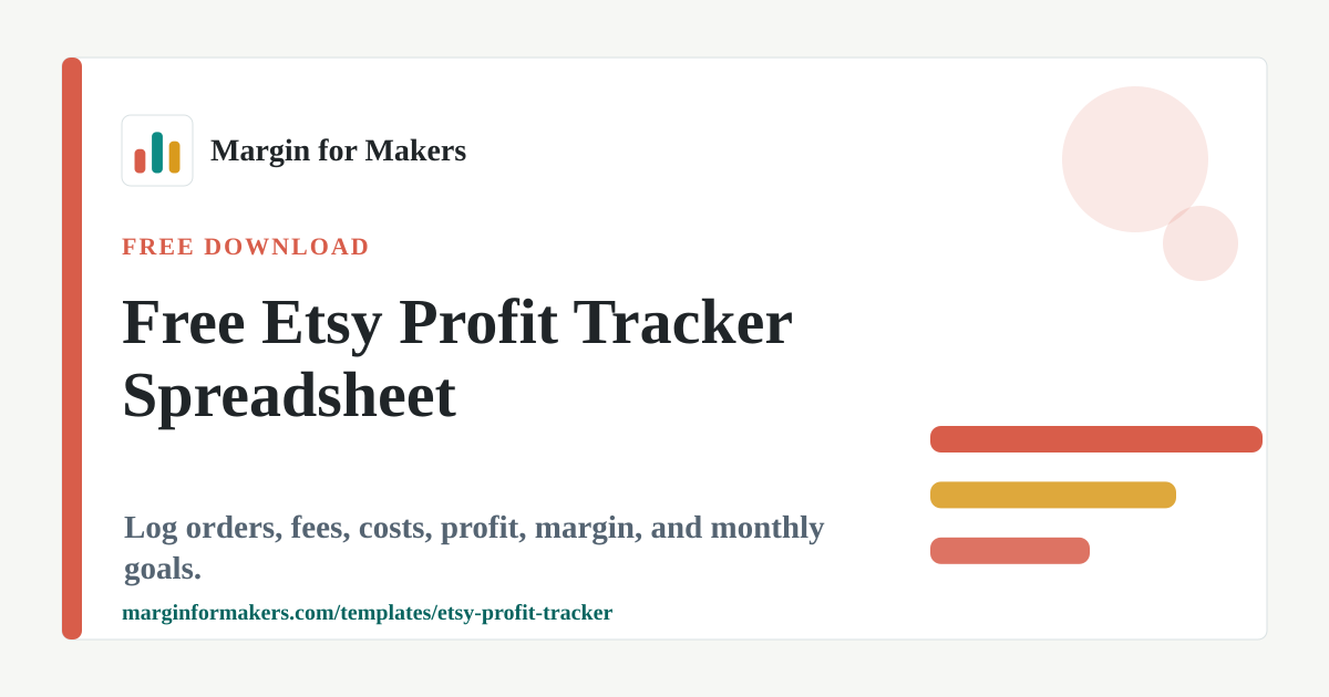 Open Graph preview for the Etsy Profit Tracker