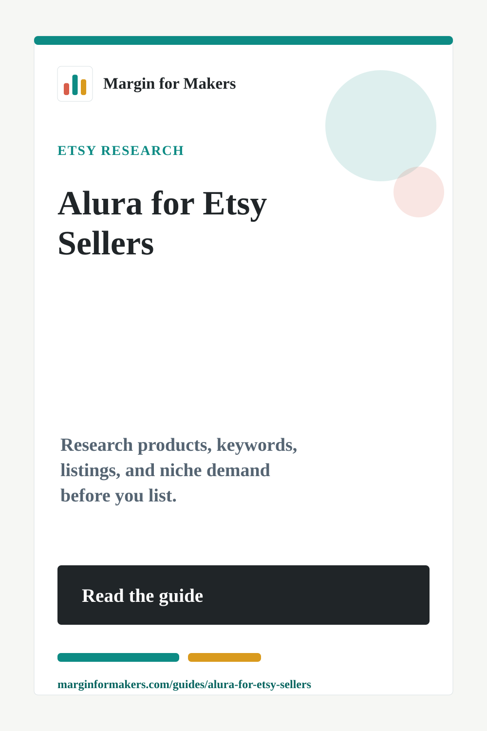 Pinterest image for the Alura for Etsy sellers guide