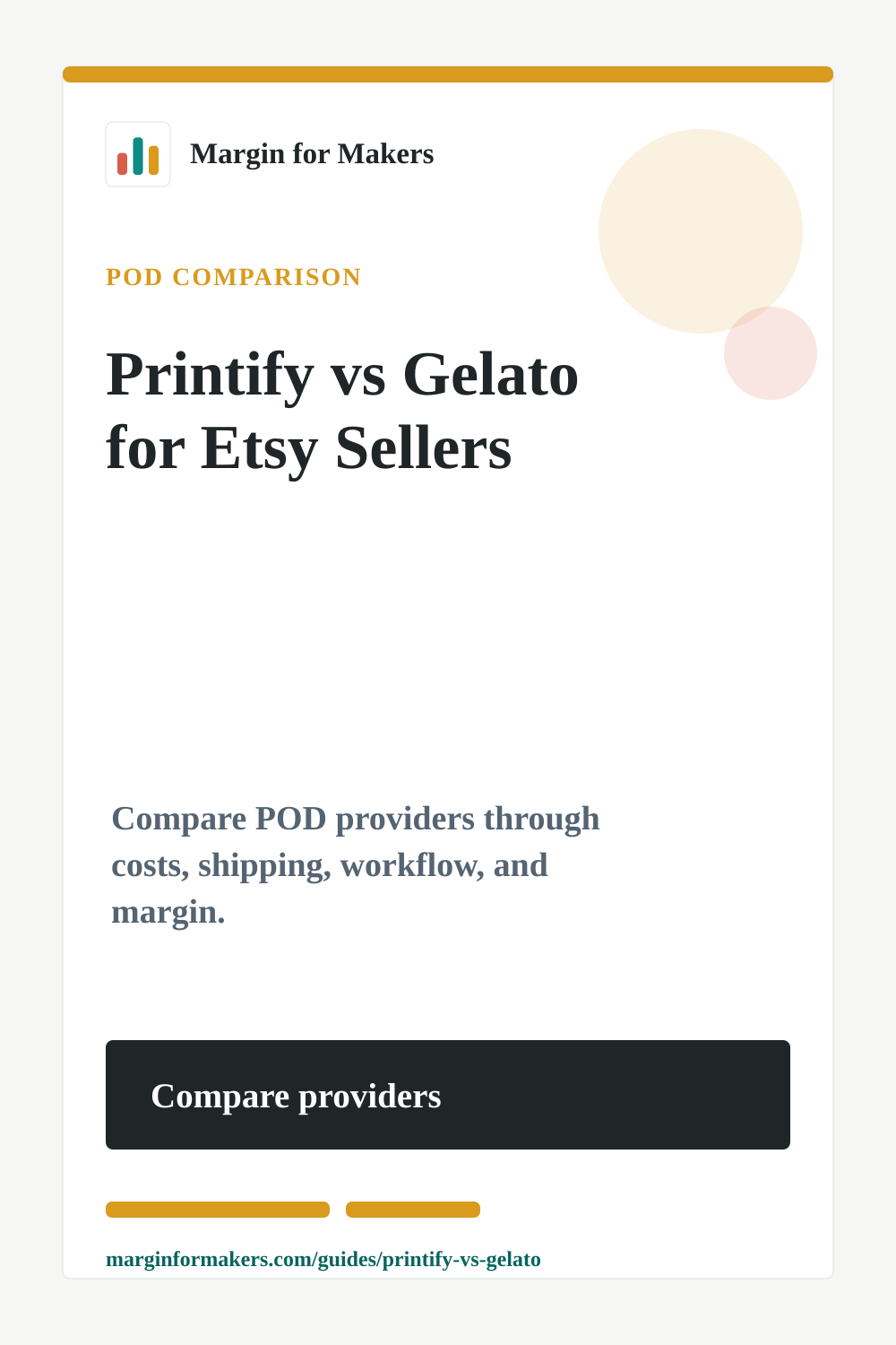 Pinterest image for the Printify vs Gelato guide